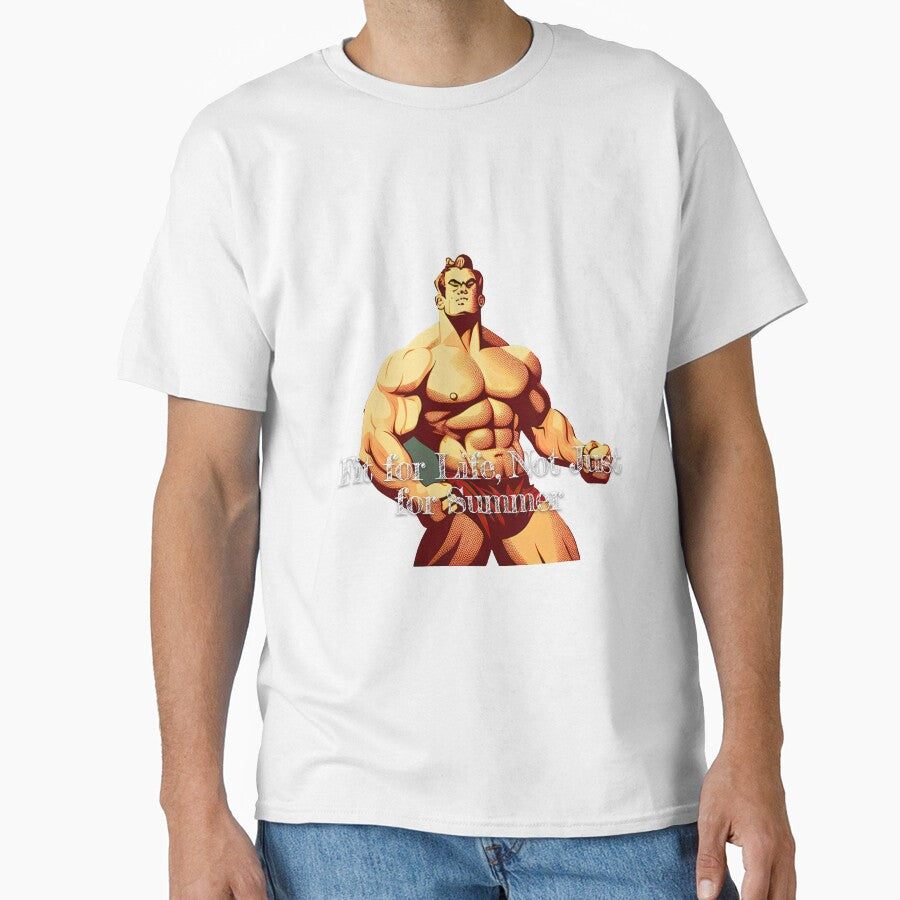 Fit for Life, Not Just for SummerDesignBodybuilding Fitness Gym Workout Exercise Merch Print Design by tengamerx