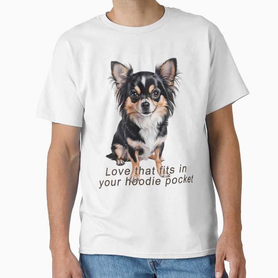 Pocket-Sized Love – Long-Haired Chihuahua by Pawtraitvibes