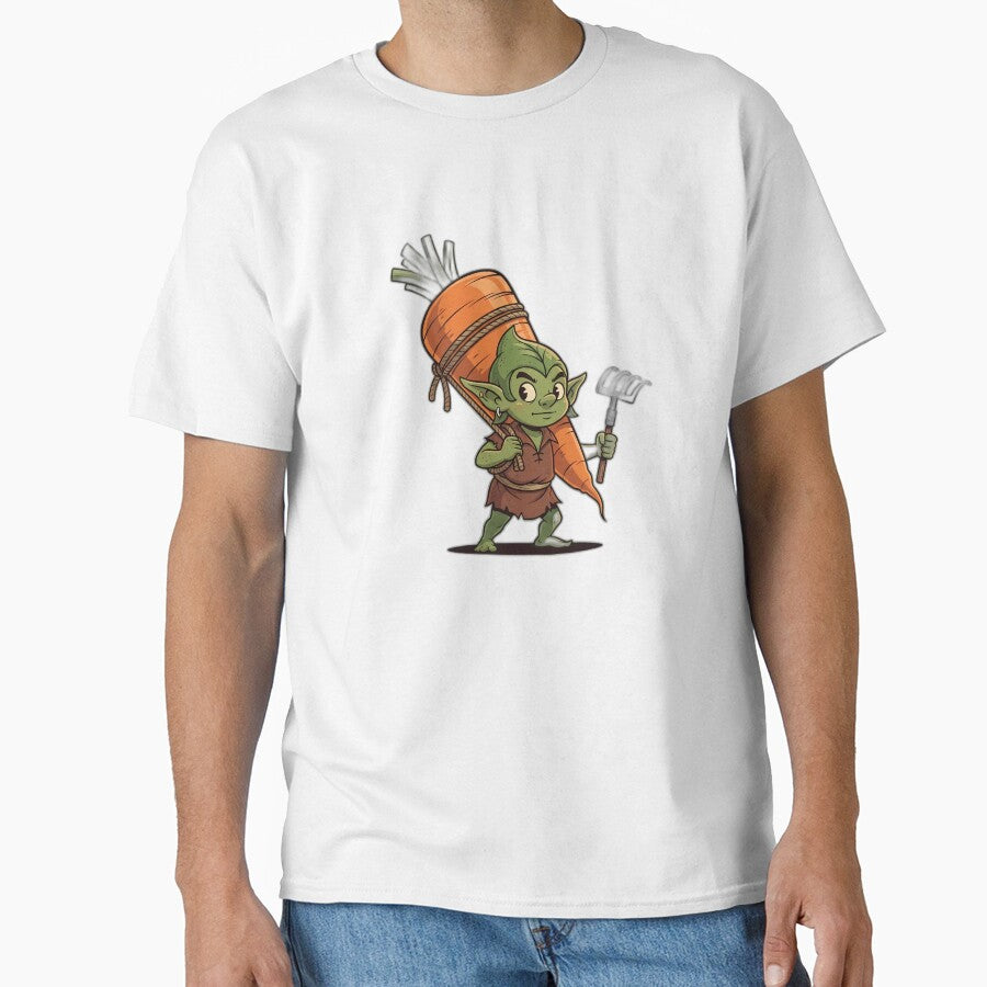 Tiny Plant Goblin Carrying Oversized Carrot by pumsquare
