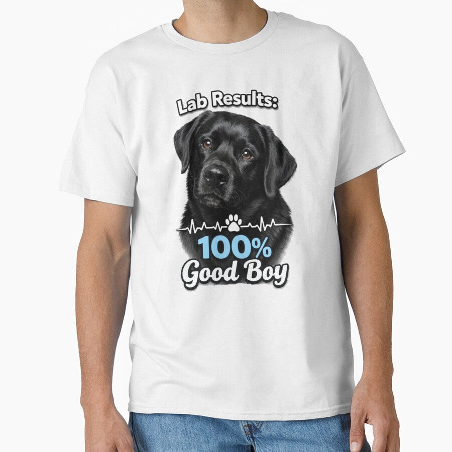 Black Lab Dog Lab Results 100% Good Boy Funny Labrador Retriever Gift by 486DesignCo