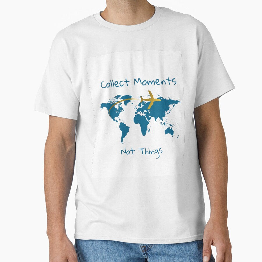 Collect Moments Not Things – Travel World Map Design by MIArt Studio