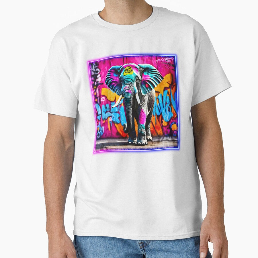 Graffiti style elephant by Drone-tees