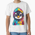 Kawaii Penguin Hoodie Sticker – Colorful Graffiti Street Art Style by DzA-stickers