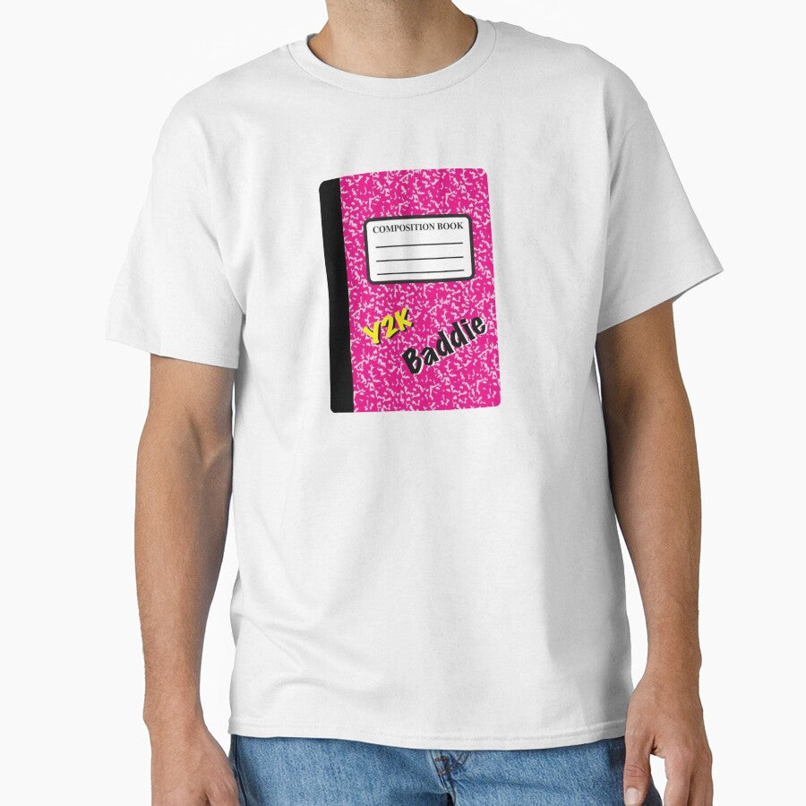 Y2K Baddie Yellow and Pink Composition Book Sticker Year 2000 Baddie Sticker by OneCatShop