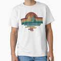 Geometric Mountains At Sunset by maryedenoa