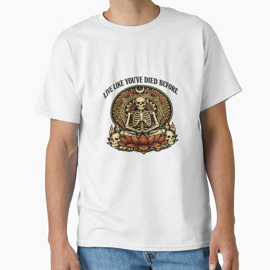 Live Fully, Fear Nothing Skeleton Meditation by Dresut