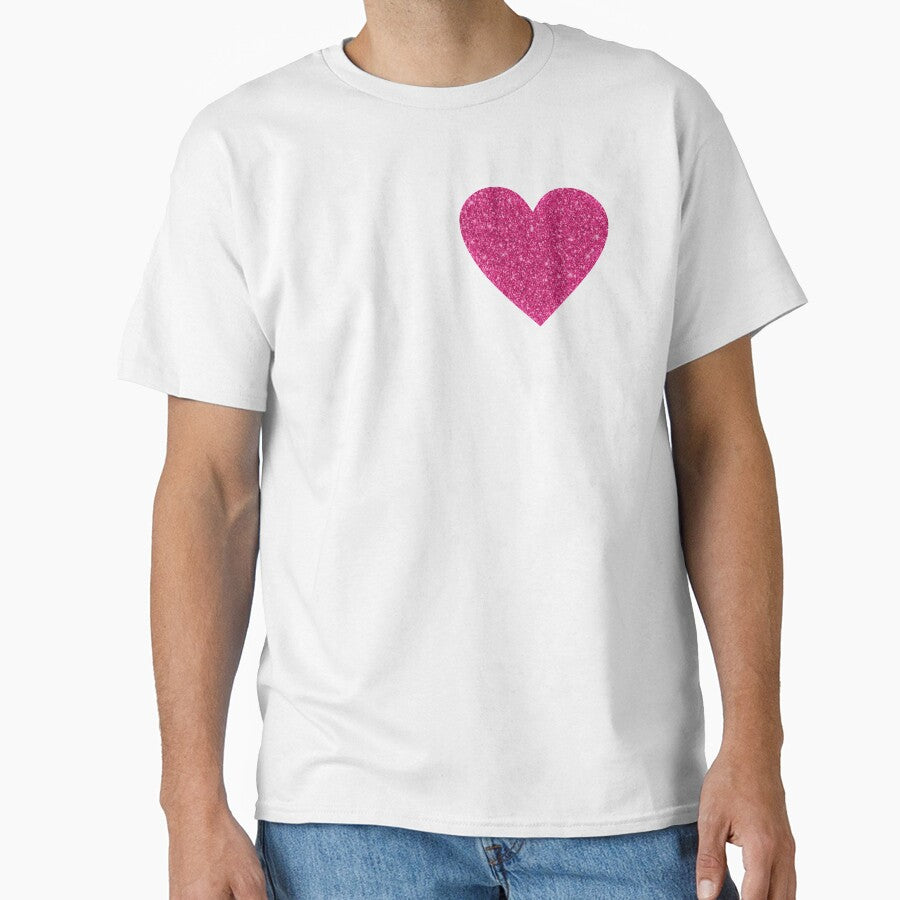 Y2k pink glitter heart by Cosmic Detour