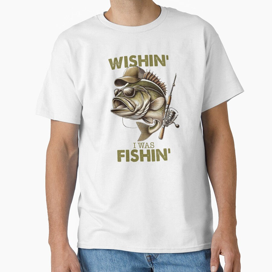 Wishin i was fishin shirt｜Fishing pole png｜Fishing rod png｜Bass fisherman png｜Bass Sublimation｜Bass fish png｜Bass fishing png｜Fisher by PixelBlooming