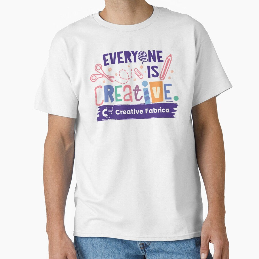 Creative Fabrica "Everyone is Creative" Quote by CFMerch