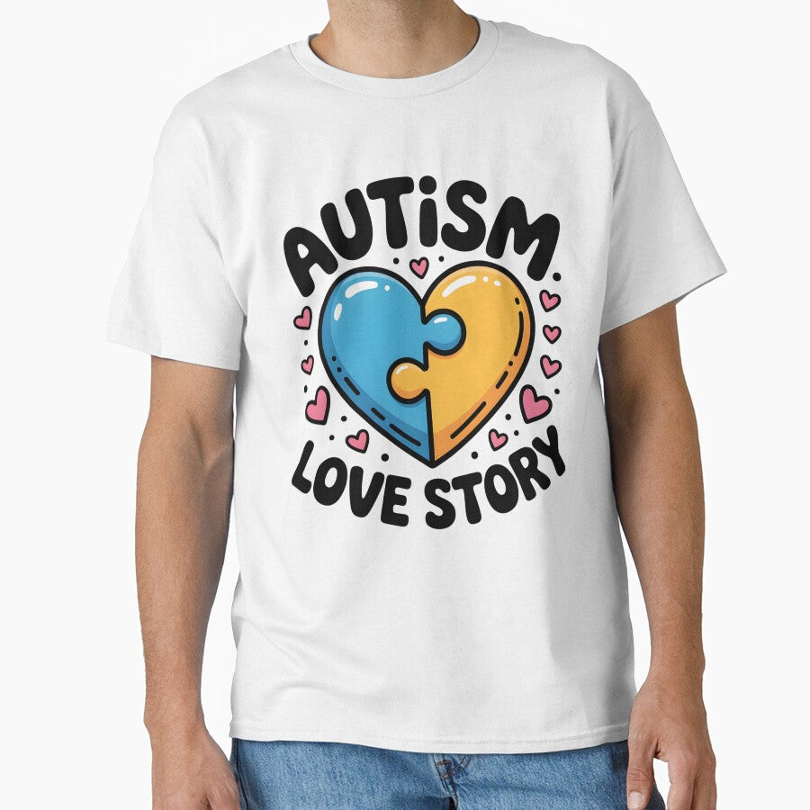 Autism Love Story, Puzzle Heart Awareness, I Love Someone With Autism, Couple Neurodiversity by NewaveBoutique