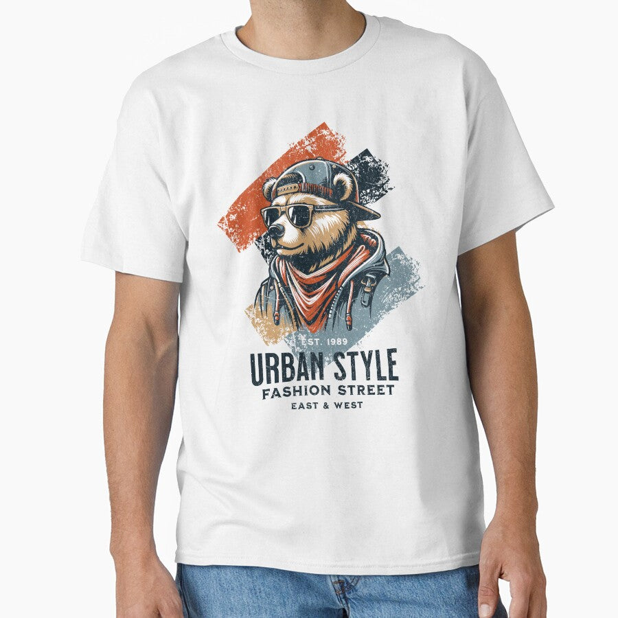 Urban Style Bear - Retro Streetwear Fashion by Inky Atlas