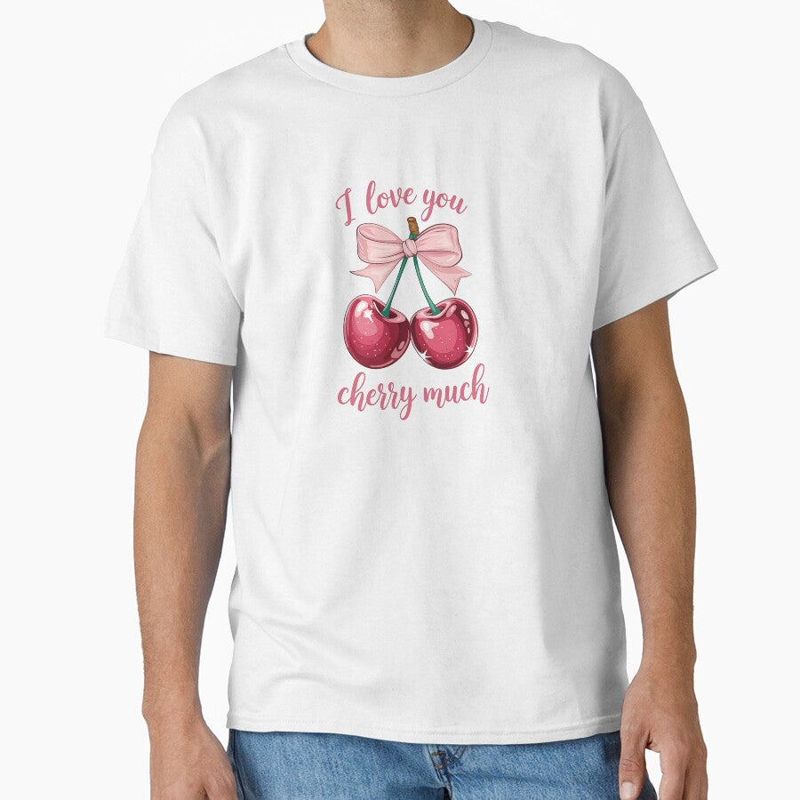 I Love You Cherry Much: Coquette Pink Bow & Glossy Cherries by Polarisofficial