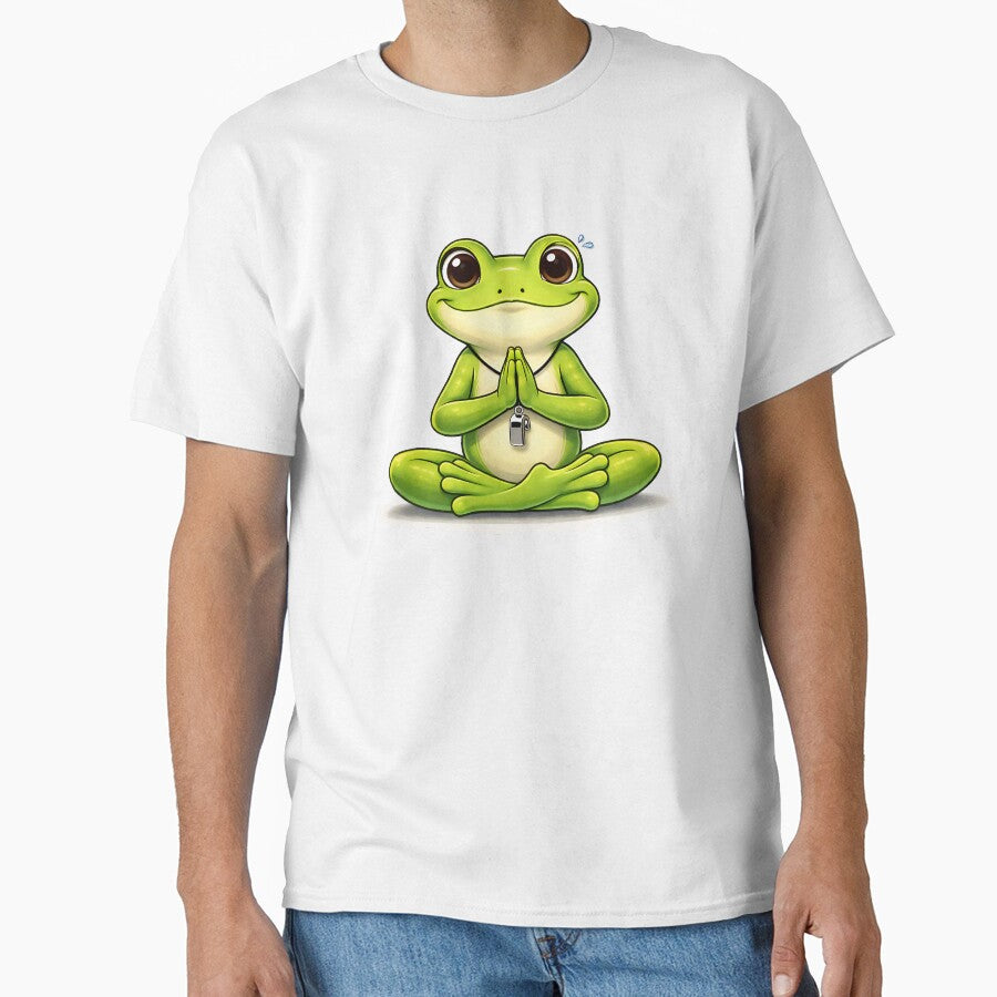 Funny Yoga Frog Shirt – Yoga Instructor Meditation Cute Mindfulness Animal Tee by Digital Culture Studio