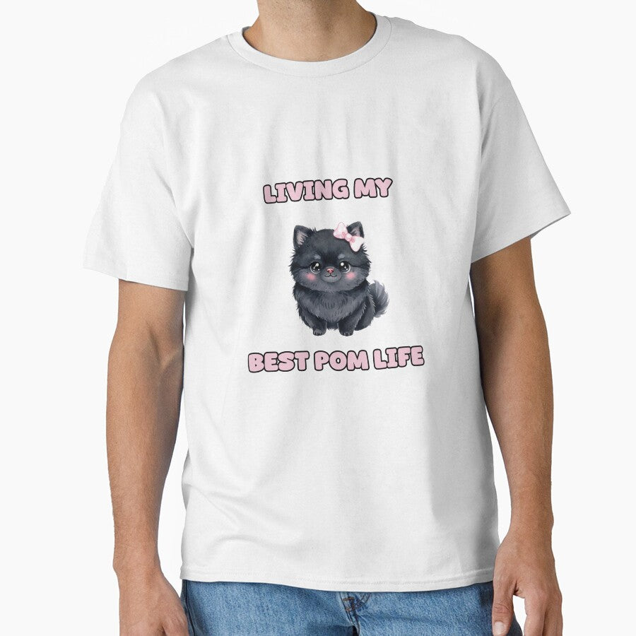 Living My Best Pom Life Pomeranian Lover Design by NatureUnleashed