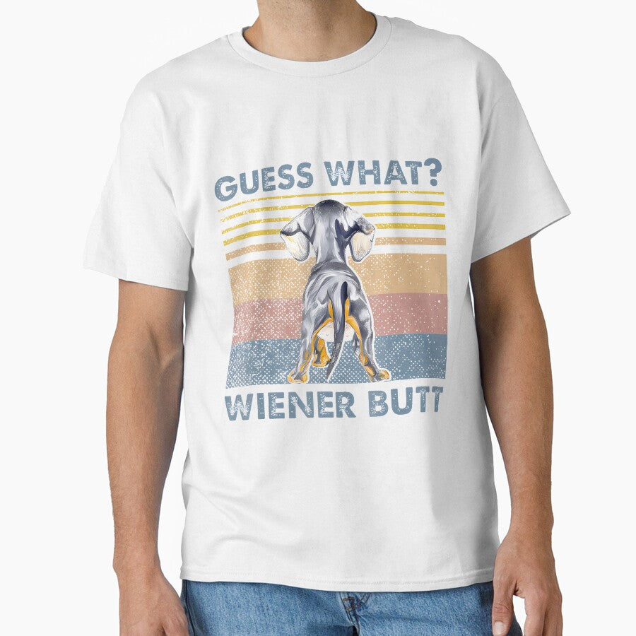 Dachshund Guess What Wiener Dog Butt Retro By Merch, Limited Edition, Perfect Gift For You And Frie by Timothy Long
