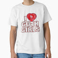 Distressed Retro Skeleton I Love Goth Girls Heart Love Goth by Countrysmart