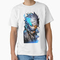 Blue Fire Anime Villain Aesthetic – Dark Manga Style Streetwear Design by Dyan4