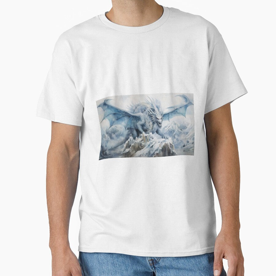 Dark Fantasy Watercolor - Peaceful Winter Dragon by Fantasy Masterpiece