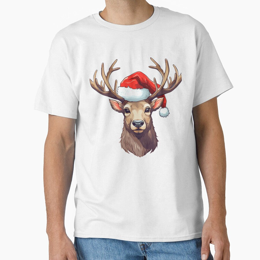 Adorable Christmas Reindeer donning a Santa Claus hat by MOA-trends