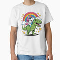 Cartoon Dinosaur And Unicorn, Unicorn Riding Dinosaur by graphic-genie