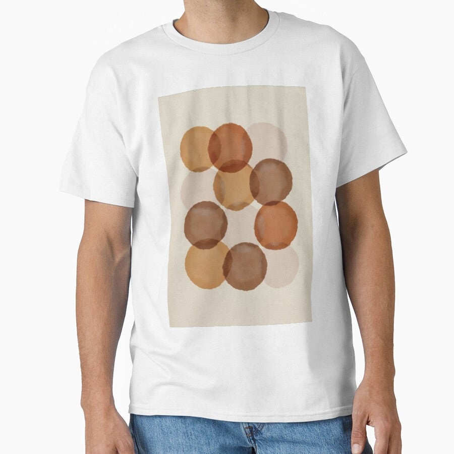 Modern art Circles beige and Brown by Anisha  Vaz