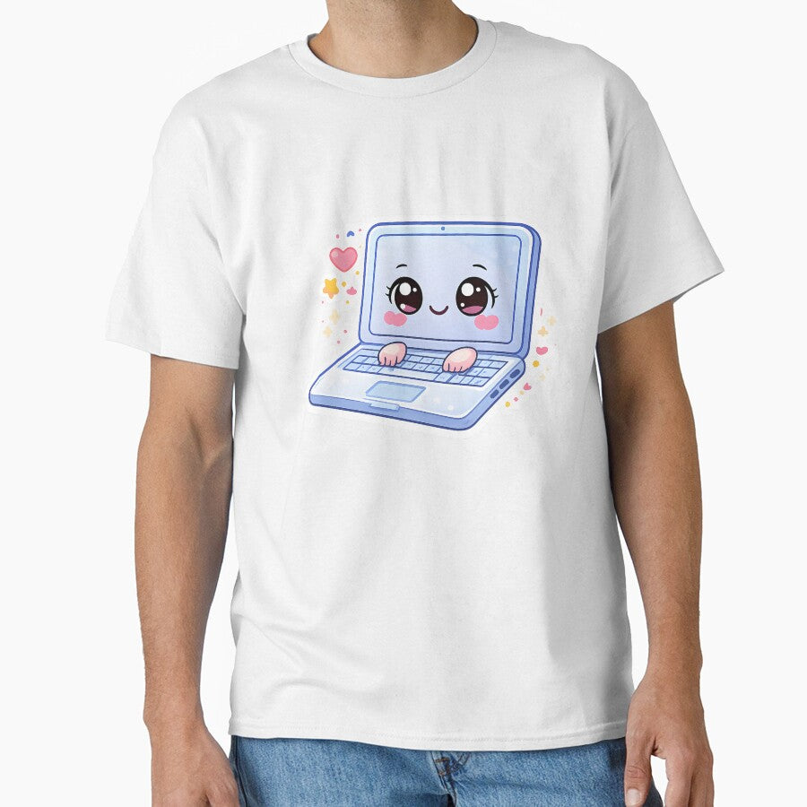 Kawaii Computer Character – Cute Tech Sticker by DesignEG