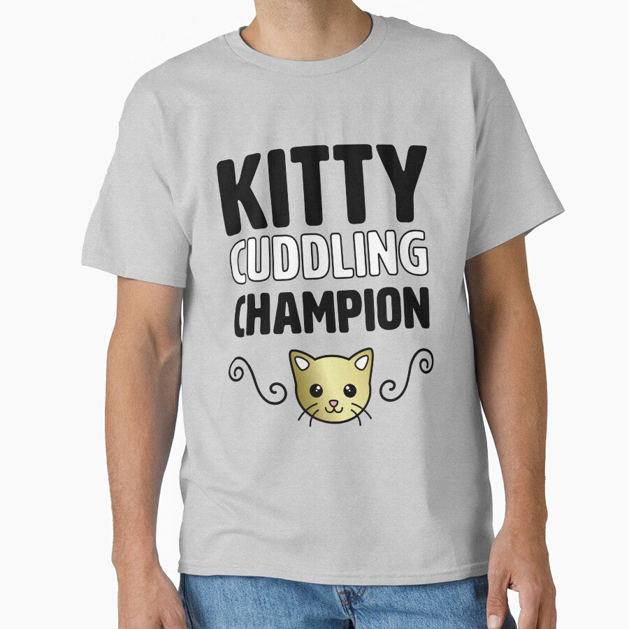 Kitty Cuddling Champion Shirt for Cat Lovers by mindeverykind