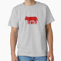 Minimalist design of Capitoline Wolf. Art in red ink by martodesign