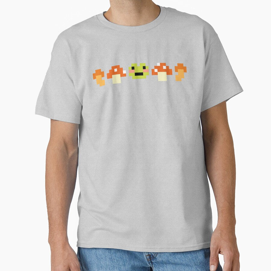 Pixel Frog Mushroom – Cute Retro Pixel Art Nature Design by Aku-passion