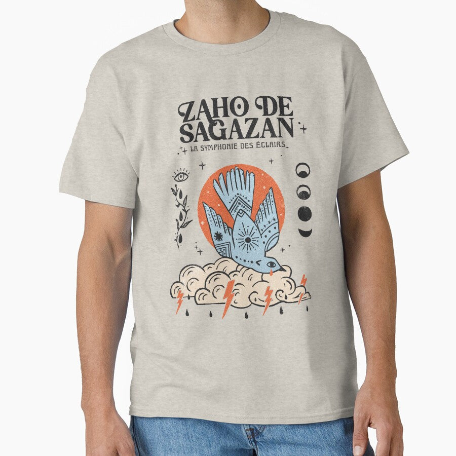 La Symphonie des Éclairs – Mystical Bird & Sun Folk Art Inspired by Zaho de Sagazan by Miaou Studio