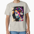 Beautiful music Girl with Headphones in the Style of Pop Art by KOTOdesign