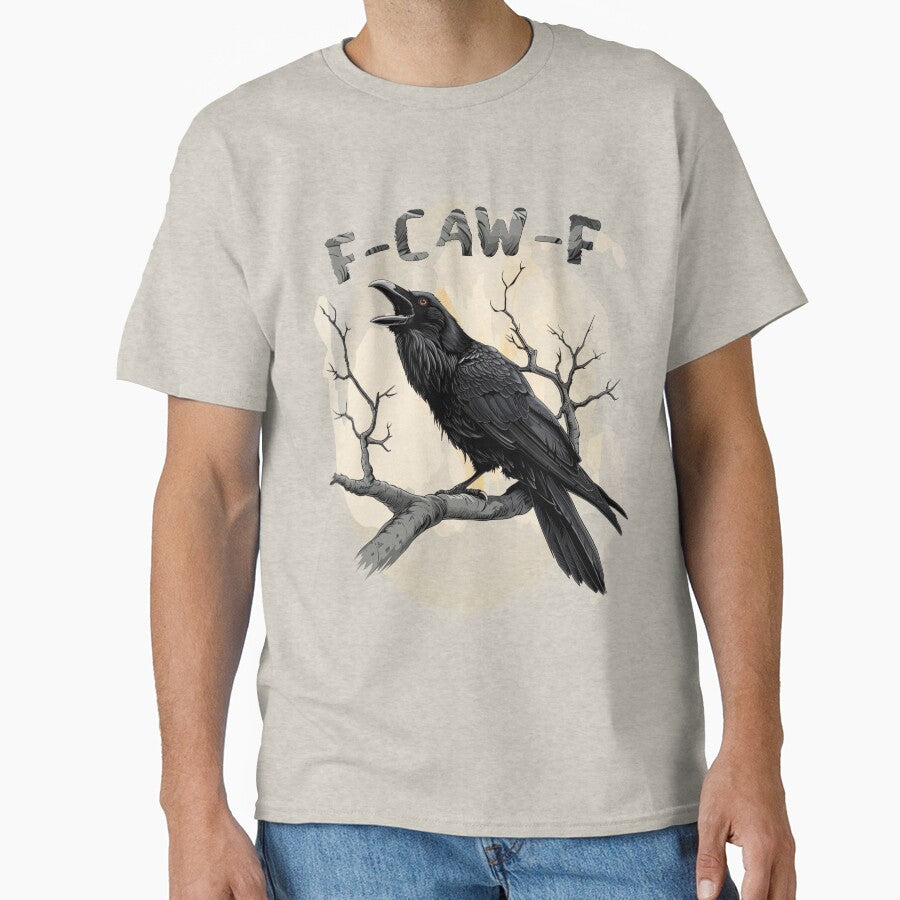 F-Caw-F Funny Raven Pun – Gothic Crow Humor by Aredbox