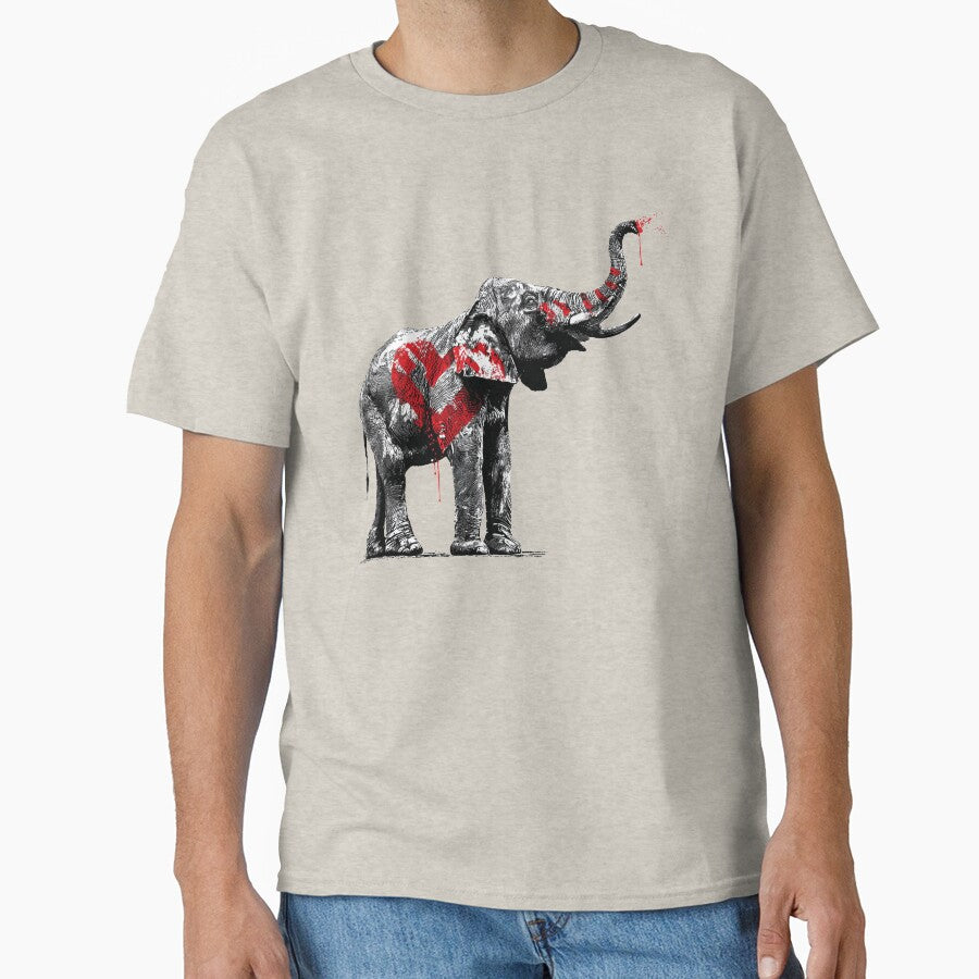 Banksy Marked Elephant - Symbol of Endangered Wildlife by hamishby