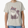 Funny Cat Pattern, Cute Cat Sweatshirt, by Ristinga