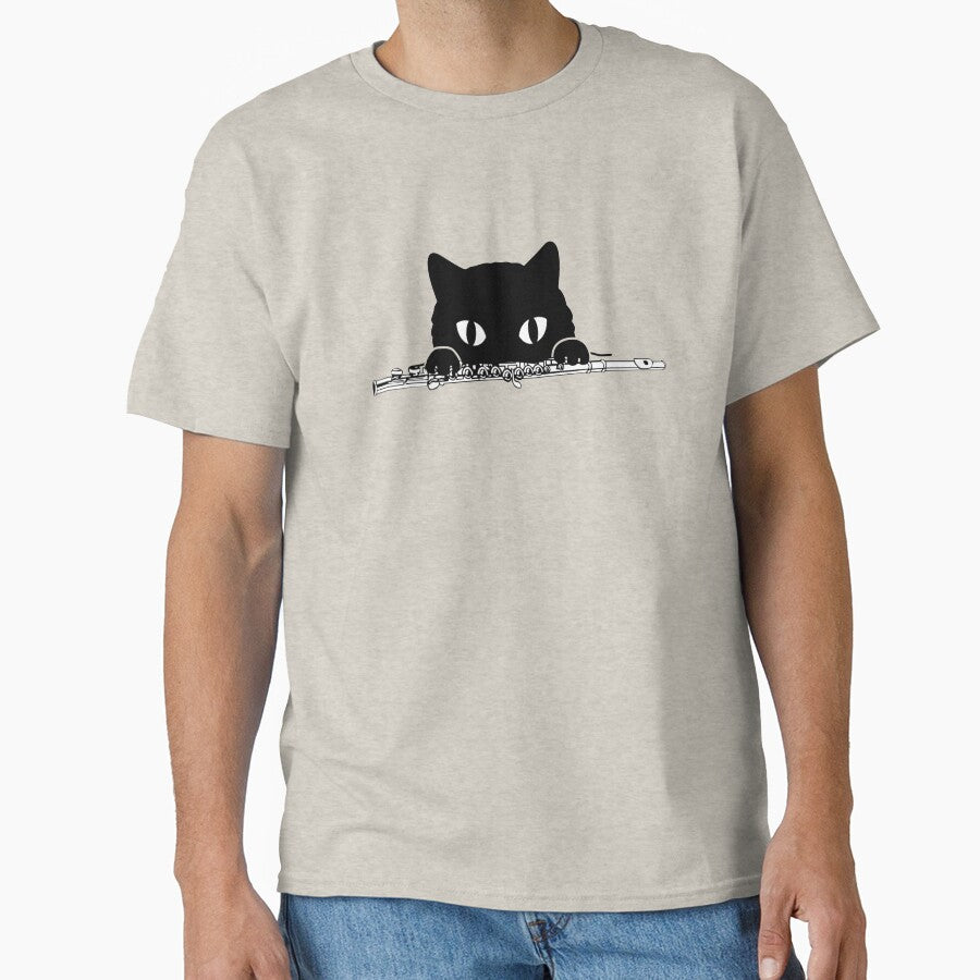 Cat Playing Flute For A Flautist As Orchestra Musician - Cat Playing Flute by Funwithmusic