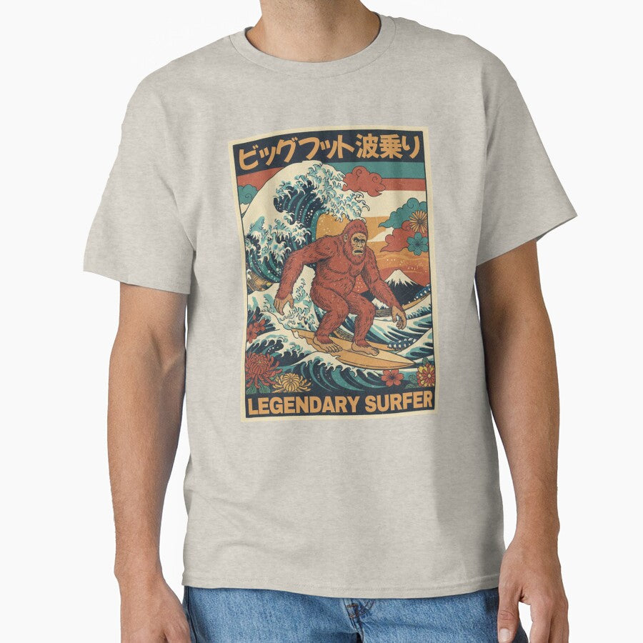 Bigfoot Surfing The Great Wave. by EunsooLee