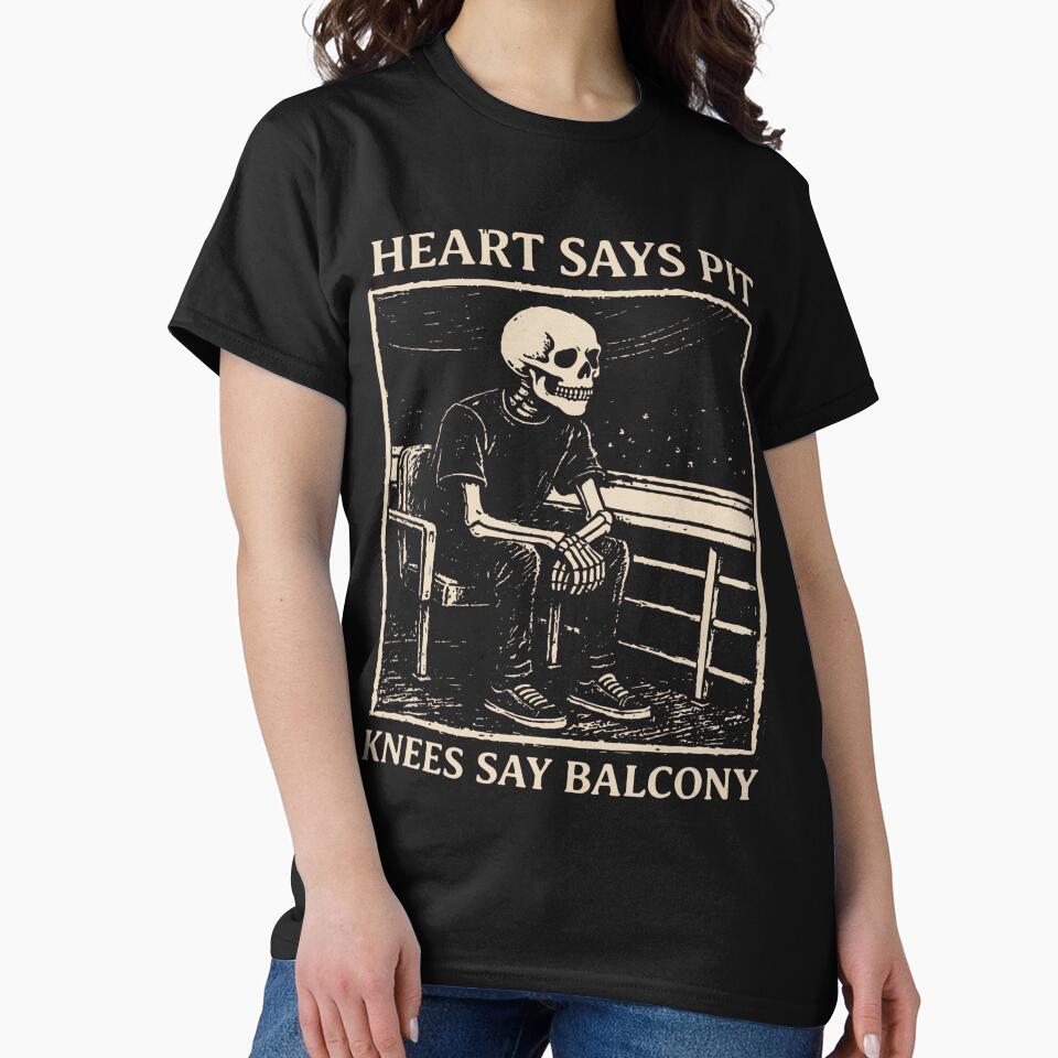 Heart Says Pit Knees Say Balcony Retro Vintage by stanton88