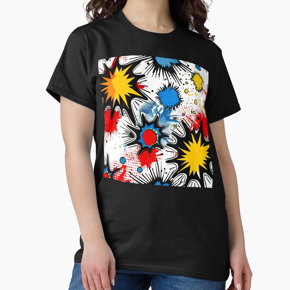 Pop Culture Comic Art Colorful Cartoon Abstract Designs by DEC02