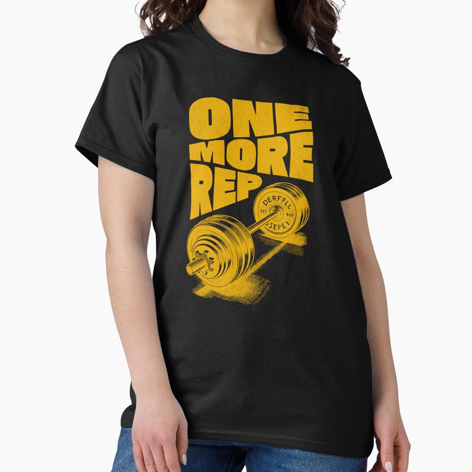 One More Rep Barbell Gym Workout Motivation by flidesign