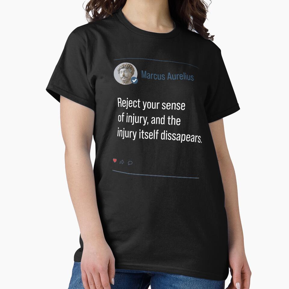 Marcus Aurelius quote on injury - Ancient Roman qoutes by DKDesignShirts
