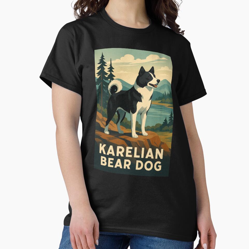 Karelian Bear Dog Poster Art by Flying Doggo