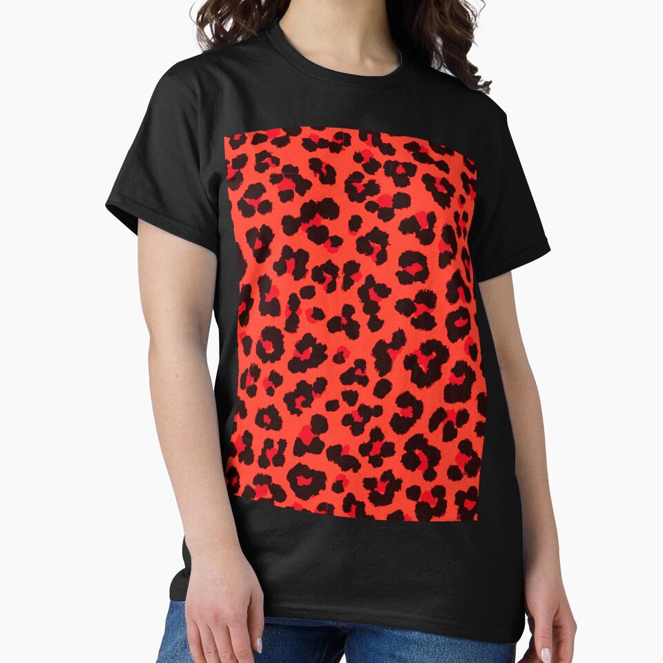 Red Leopard Skin Print Pattern by Bunmigraphics