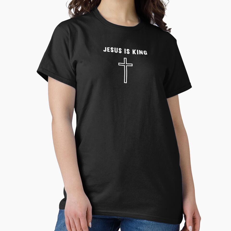 Jesus is King Christian Cross Minimalist by Tetete