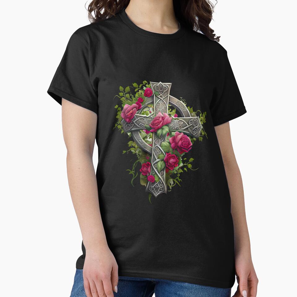 Illustration: Cross with Roses by MTJ-Mushrooms
