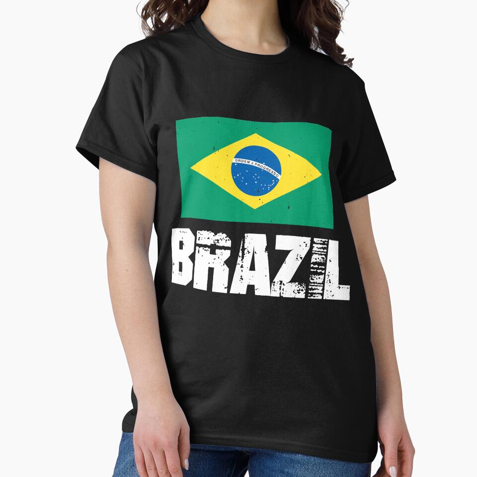 Brazil Flag T-Shirt for Men and Women by AllStarMerch