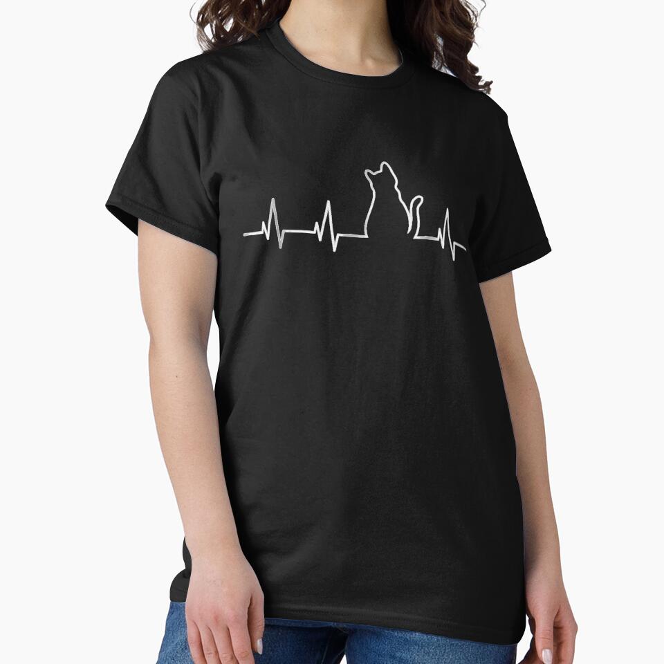 Heartbeat Cat Lover Animal by AddlPoolart