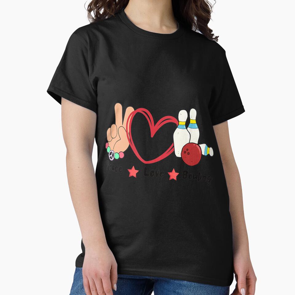 Peace Love Bowling Sport Game sublimation by oulzpfsfq10