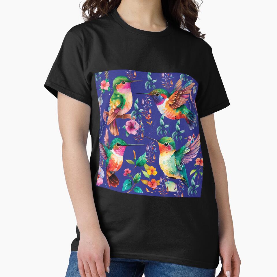 HUMMINGBIRD ON BLUE by ORIGENcreate