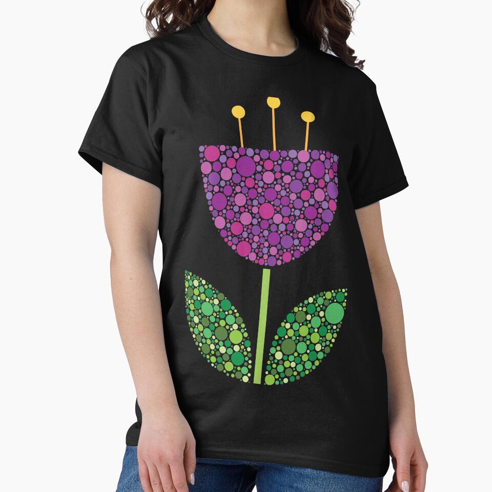 Purple Retro Dot Flower by kjeppson