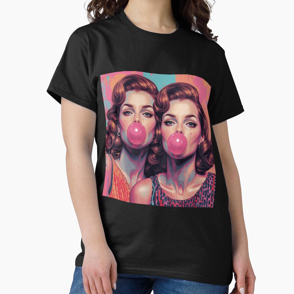 Pop art women with bubble gum by Anisha  Vaz